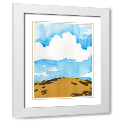 Summer Knoll II White Modern Wood Framed Art Print with Double Matting by Green, Jacob
