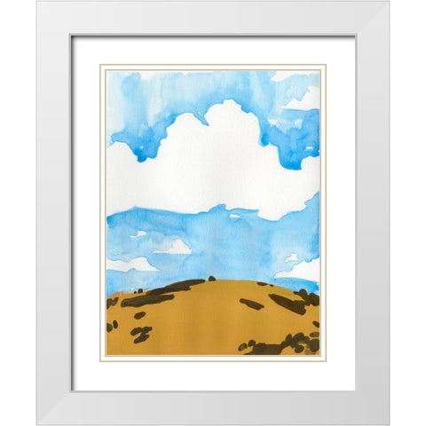 Summer Knoll II White Modern Wood Framed Art Print with Double Matting by Green, Jacob