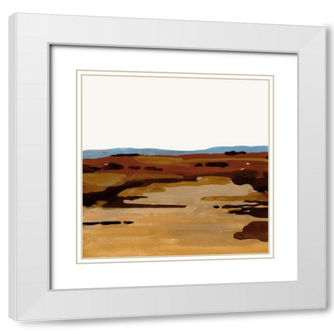 Red Desert I White Modern Wood Framed Art Print with Double Matting by Green, Jacob