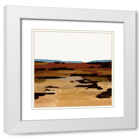 Red Desert II White Modern Wood Framed Art Print with Double Matting by Green, Jacob