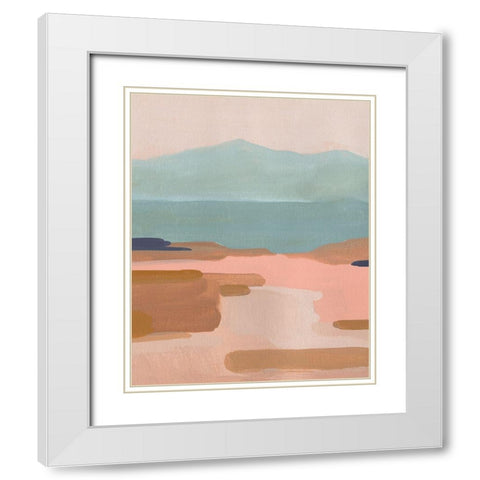 Desert Sunrise I White Modern Wood Framed Art Print with Double Matting by Green, Jacob