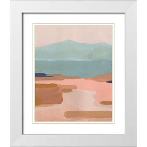 Desert Sunrise I White Modern Wood Framed Art Print with Double Matting by Green, Jacob