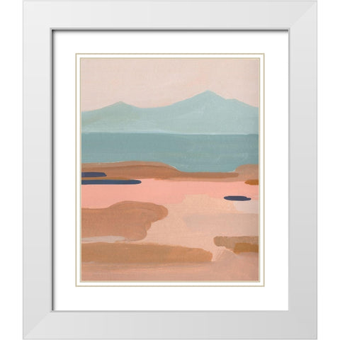 Desert Sunrise II White Modern Wood Framed Art Print with Double Matting by Green, Jacob