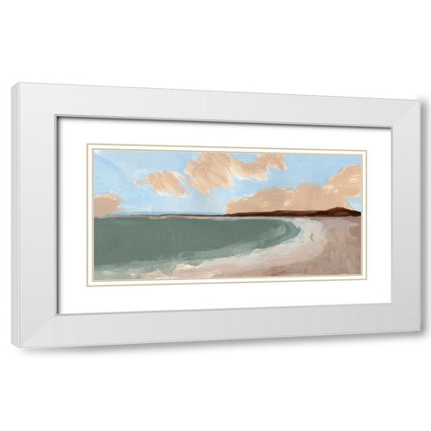 Long Shore II White Modern Wood Framed Art Print with Double Matting by Green, Jacob