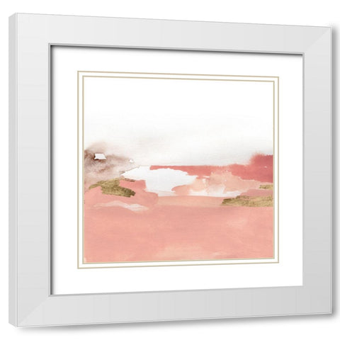 Rose Lake II White Modern Wood Framed Art Print with Double Matting by Green, Jacob