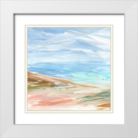 Sand Strokes II White Modern Wood Framed Art Print with Double Matting by Warren, Annie