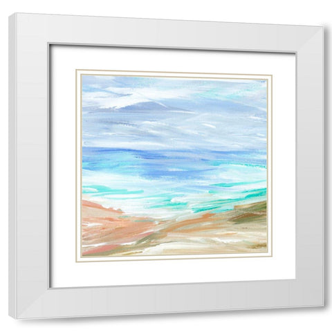 Sand Strokes IV White Modern Wood Framed Art Print with Double Matting by Warren, Annie