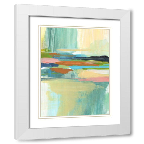 Radiant Horizon I White Modern Wood Framed Art Print with Double Matting by Warren, Annie