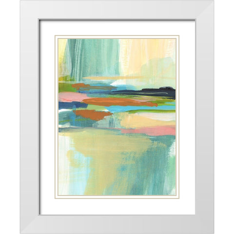 Radiant Horizon I White Modern Wood Framed Art Print with Double Matting by Warren, Annie