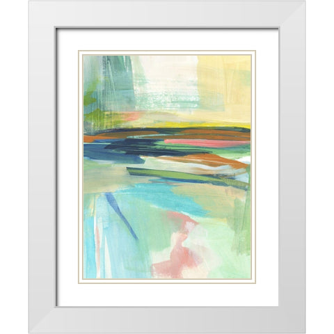 Radiant Horizon II White Modern Wood Framed Art Print with Double Matting by Warren, Annie