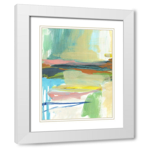 Radiant Horizon III White Modern Wood Framed Art Print with Double Matting by Warren, Annie