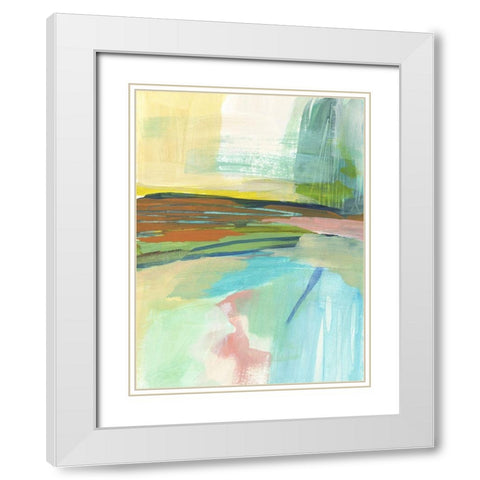 Radiant Horizon IV White Modern Wood Framed Art Print with Double Matting by Warren, Annie