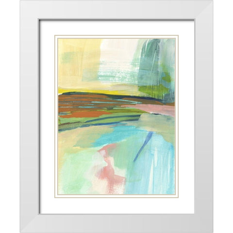 Radiant Horizon IV White Modern Wood Framed Art Print with Double Matting by Warren, Annie