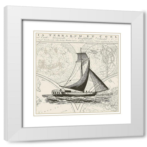 Anchors Away IV White Modern Wood Framed Art Print with Double Matting by Barnes, Victoria