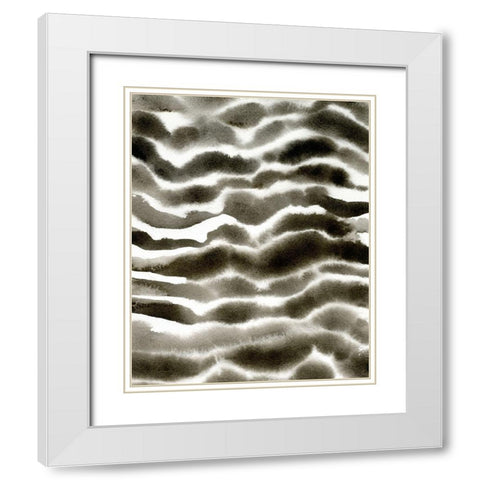 Jungle Stripe I White Modern Wood Framed Art Print with Double Matting by Caroline, Emma