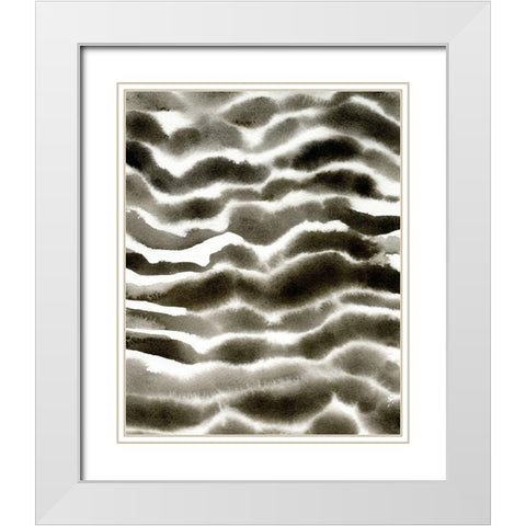 Jungle Stripe I White Modern Wood Framed Art Print with Double Matting by Caroline, Emma