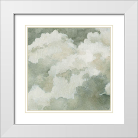 Quiet Clouds II White Modern Wood Framed Art Print with Double Matting by Caroline, Emma