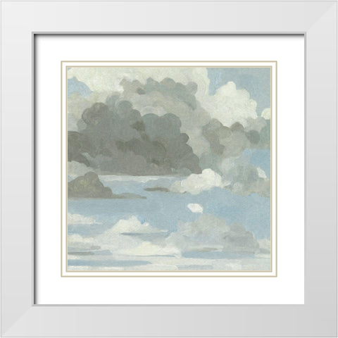 Cloud Canvas I White Modern Wood Framed Art Print with Double Matting by Caroline, Emma