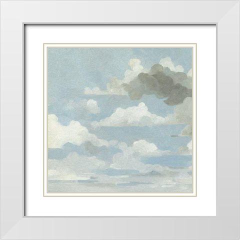 Cloud Canvas II White Modern Wood Framed Art Print with Double Matting by Caroline, Emma
