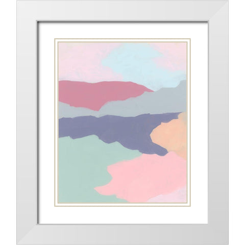 Desert Prism II White Modern Wood Framed Art Print with Double Matting by Vess, June Erica