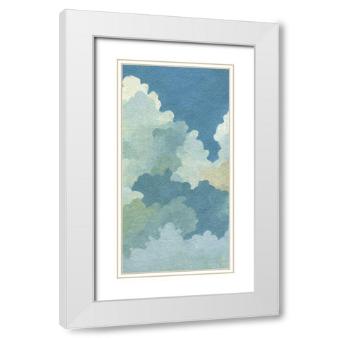 Cumulus Tower II White Modern Wood Framed Art Print with Double Matting by Caroline, Emma