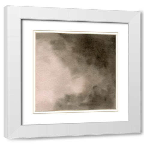 Waft I White Modern Wood Framed Art Print with Double Matting by Caroline, Emma