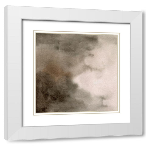 Waft II White Modern Wood Framed Art Print with Double Matting by Caroline, Emma