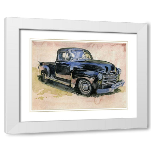 Antique Pickup II White Modern Wood Framed Art Print with Double Matting by Parker, Jennifer Paxton