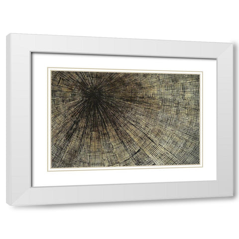 Enmeshed White Modern Wood Framed Art Print with Double Matting by Taylor, Kari