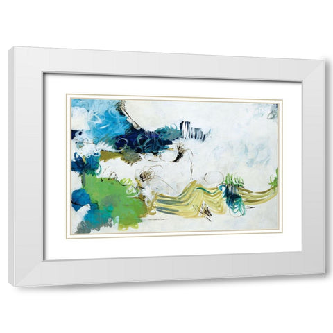 Enviroscape White Modern Wood Framed Art Print with Double Matting by Taylor, Kari