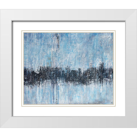 Evanescent White Modern Wood Framed Art Print with Double Matting by Schicker, Joshua