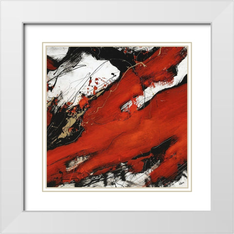 Ruby White Modern Wood Framed Art Print with Double Matting by Drotar, Rikki