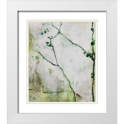 Springtime White Modern Wood Framed Art Print with Double Matting by Drotar, Rikki