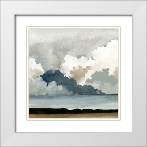 Western Storm I White Modern Wood Framed Art Print with Double Matting by Caroline, Emma
