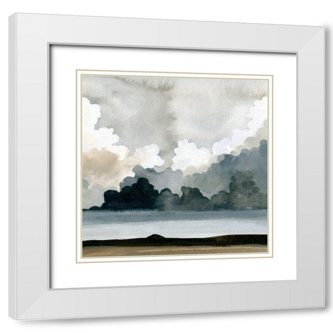 Western Storm II White Modern Wood Framed Art Print with Double Matting by Caroline, Emma