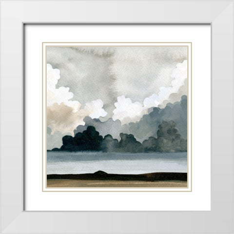 Western Storm II White Modern Wood Framed Art Print with Double Matting by Caroline, Emma