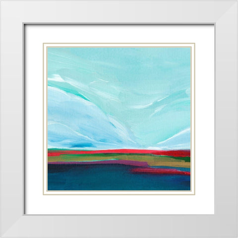 Cloud over Crimson II White Modern Wood Framed Art Print with Double Matting by Warren, Annie