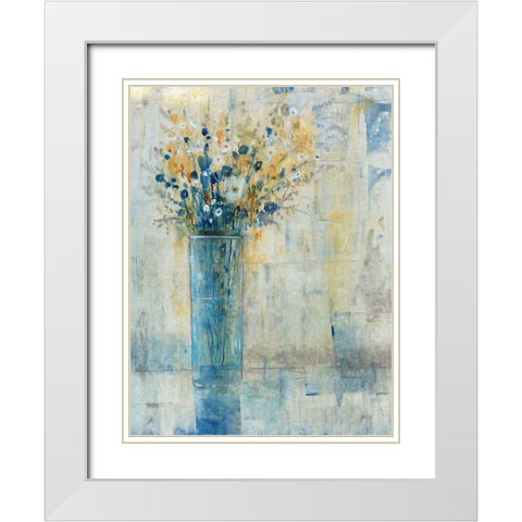 Morning Window Floral II White Modern Wood Framed Art Print with Double Matting by OToole, Tim