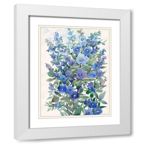A Patch of Wildflowers I White Modern Wood Framed Art Print with Double Matting by Nichols, Tim