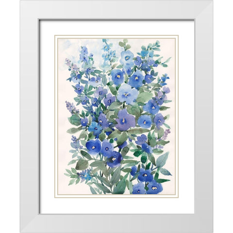 A Patch of Wildflowers I White Modern Wood Framed Art Print with Double Matting by Nichols, Tim