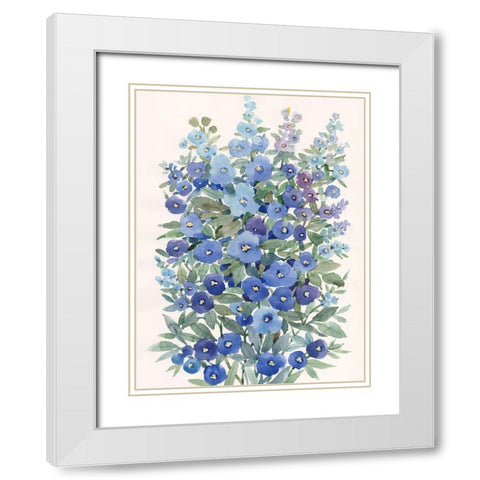 A Patch of Wildflowers II White Modern Wood Framed Art Print with Double Matting by Nichols, Tim