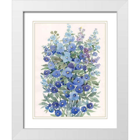 A Patch of Wildflowers II White Modern Wood Framed Art Print with Double Matting by Nichols, Tim