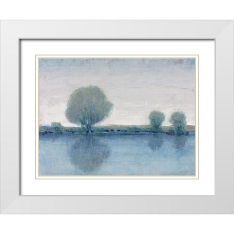 Afternoon Reflection I White Modern Wood Framed Art Print with Double Matting by OToole, Tim