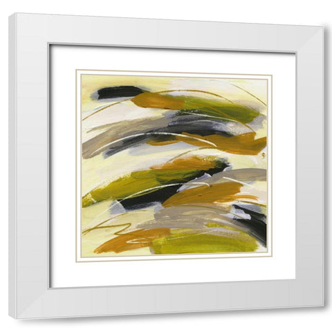 Light Beam I White Modern Wood Framed Art Print with Double Matting by Wang, Melissa