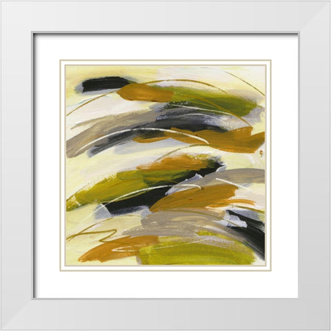 Light Beam I White Modern Wood Framed Art Print with Double Matting by Wang, Melissa