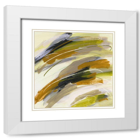 Light Beam II White Modern Wood Framed Art Print with Double Matting by Wang, Melissa