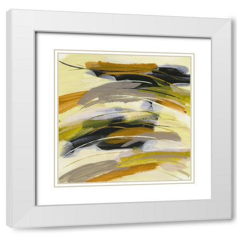 Light Beam III White Modern Wood Framed Art Print with Double Matting by Wang, Melissa