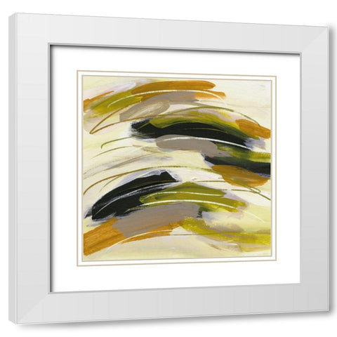 Light Beam IV White Modern Wood Framed Art Print with Double Matting by Wang, Melissa