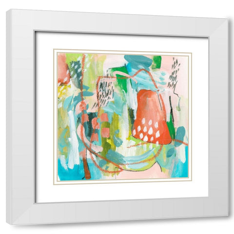 Constant Change III White Modern Wood Framed Art Print with Double Matting by Wang, Melissa