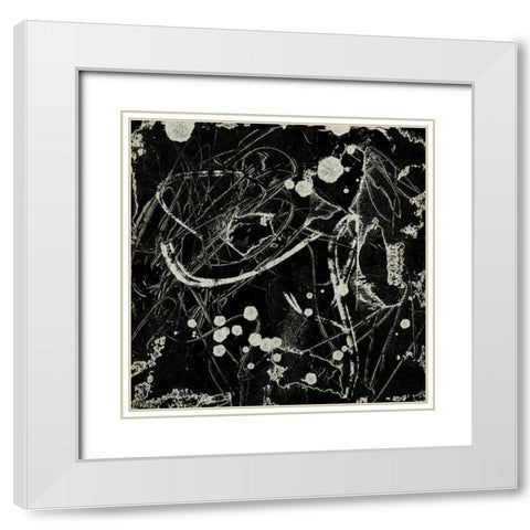 Ink Line Abstract III White Modern Wood Framed Art Print with Double Matting by Wang, Melissa